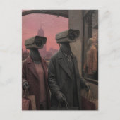 duiven die winkelspionnen werden encaustic kunst briefkaart (Voorkant)