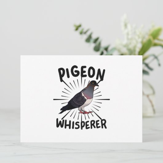 duiven - duivenduivel feestdagenkaart (Staand voorkant)