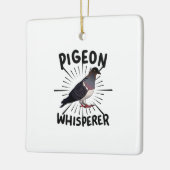 duiven - duivenduivel keramisch ornament (Links)