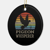 duiven - duivenduivel keramisch ornament (Links)