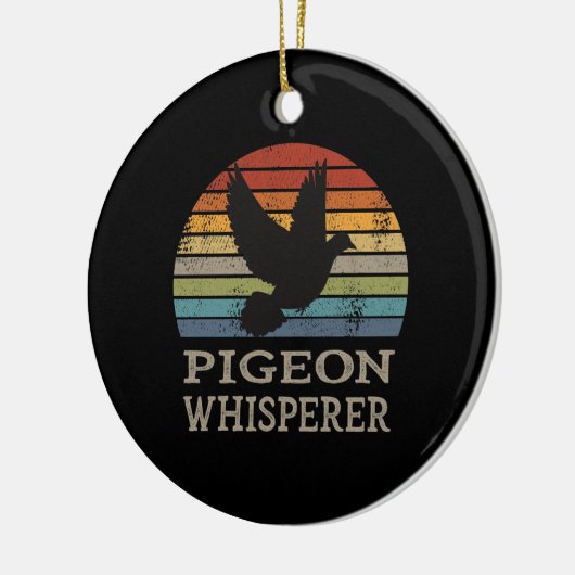 duiven - duivenduivel keramisch ornament (Links)