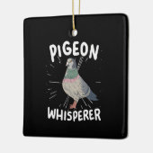 duiven - duivenduivel keramisch ornament (Links)