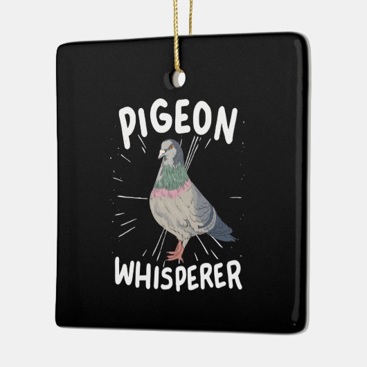 duiven - duivenduivel keramisch ornament (Links)