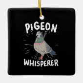 duiven - duivenduivel keramisch ornament (Voorkant)