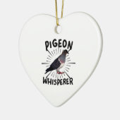 duiven - duivenduivel keramisch ornament (Links)