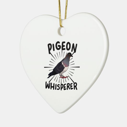 duiven - duivenduivel keramisch ornament (Links)