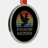 duiven - duivenduivel metalen ornament (Rechts)