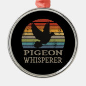 duiven - duivenduivel metalen ornament (Voorkant)