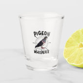 duiven - duivenduivel shot glas (Voorkant)