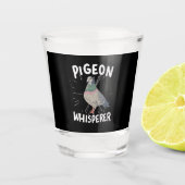 duiven - duivenduivel shot glas (Voorkant)