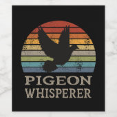 duiven - duivenduivel wijn etiket (Enkel label)