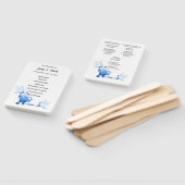 Duiven en blauwe bloemen bruiloft programma handwaaier (Niet-gemonteerd)