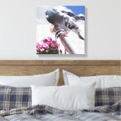 Duiven en bloemen canvas afdruk (Insitu (Slaapkamer))