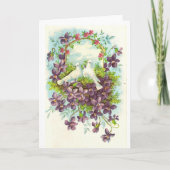 Duiven en bloemen kaart (Voorkant)