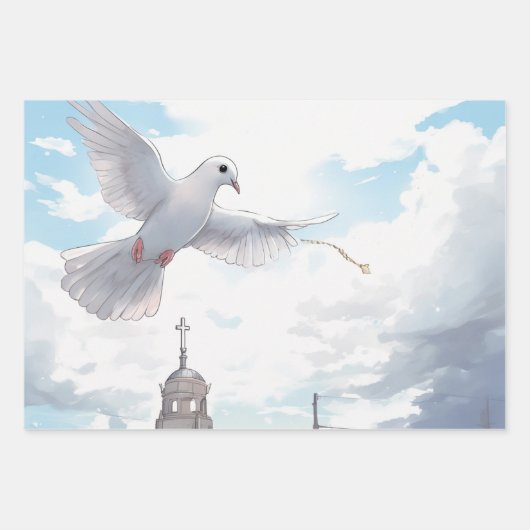 Duiven en Cross Harmony Inpakpapier Vel (Voorkant 2)