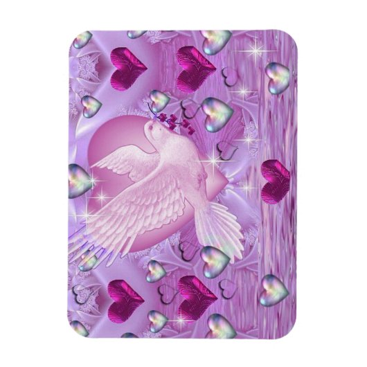 Duiven en harten magneet (Verticaal)