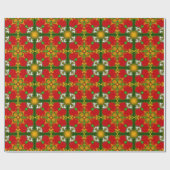 Duiven en kerstbogen cadeaupapier (Vlak)