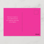Duiven en ringen Hot Pink en Tangerine Arched Briefkaart (Achterkant)