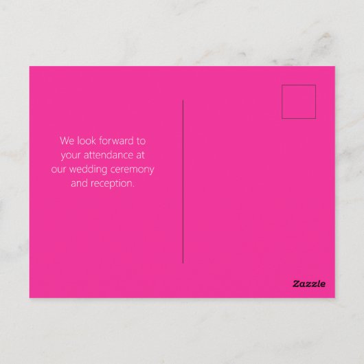 Duiven en ringen Hot Pink en Tangerine Arched Briefkaart (Achterkant)