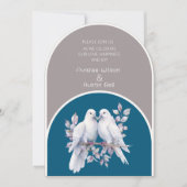 Duiven en ringen lichtgrijze en oceaanblauwe bogen kaart (Voorkant)