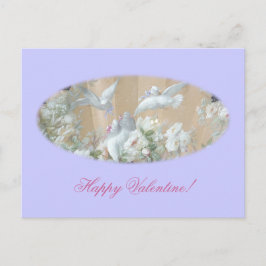 Duiven en rozen feestdagenkaart