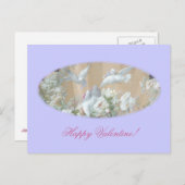 Duiven en rozen feestdagenkaart (Voorkant / Achterkant)