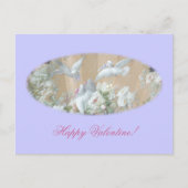 Duiven en rozen feestdagenkaart (Voorkant)