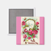 Duiven en Rozen Valentijn magneet (Voorkant / Achterkant)