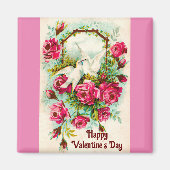 Duiven en Rozen Valentijn magneet (Voorkant)