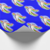 Duiven gestyliseerde vogel cadeaupapier (Hoek)
