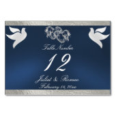 Duiven & Hart - Blauw/Zilver Tafelnummer (Voorkant)