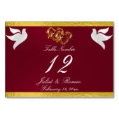 Duiven & Hart - Bourgondië/Gouden Tafelnummer (Achterkant)