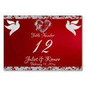 Duiven, Hart & Glitter - Crimson Tafelnummer (Achterkant)