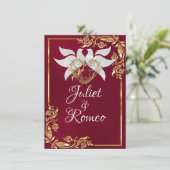 Duiven, Hart, & Gouden Bladeren op Bourgogne Kaart (Staand voorkant)