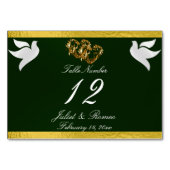 Duiven & Hart - Smaragden/Gouden Tafelnummer (Achterkant)