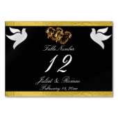 Duiven & Hart - Zwart/Goud Tafelnummer (Achterkant)