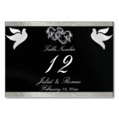 Duiven & Hart - Zwart/Zilver Tafelnummer (Voorkant)