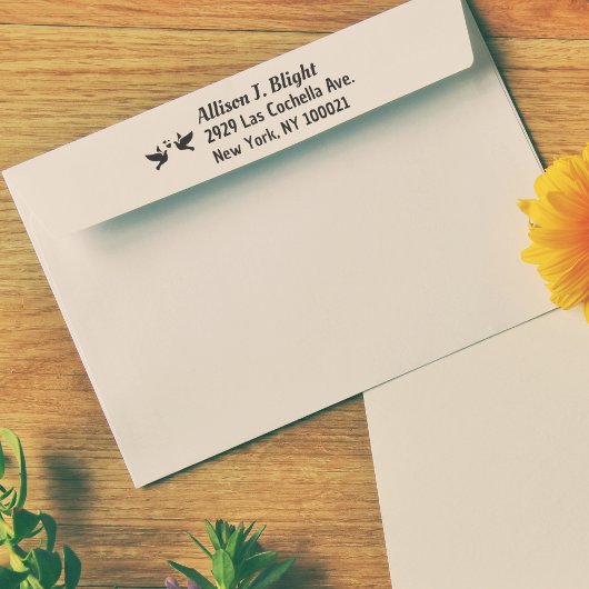 Duiven + hartadresstempel, retourbriefstempel rubberstempel