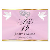 Duiven & Harten - Pastel Roze/Zilver Kaart (Achterkant)