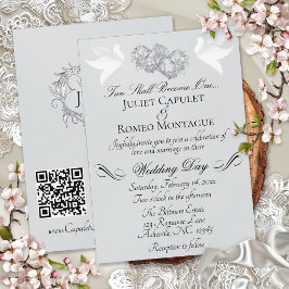 Duiven, Harten, QR Code - Zilverparel/Zilver Kaart