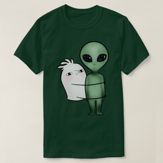 Duiven houden van aliens t-shirt (Design voorkant)