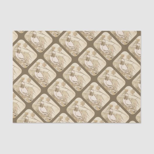 Duiven in de Bossen Tissuepapier (Voorkant)