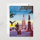 duiven in Philadelphia Travel Briefkaart (Voorkant / Achterkant)