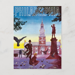  duiven in Philadelphia Travel Briefkaart