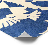 Duiven in wit en blauw poster (Hoek)