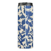 Duiven in wit en blauw thermosbeker (Achterkant)