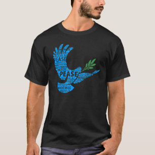 Duiven Internationale Vredesdag voor Man Vrouw T-shirt