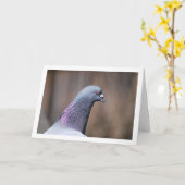 Duiven Kopportret Kaart (Gele Bloem)