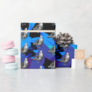 Duiven Kunstwerk Zwart & Wit Vogel Schets Cadeaupapier