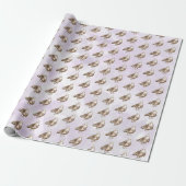 Duiven Kunstwerk Zwart & Wit Vogel Schets Cadeaupapier (Uitgerold)